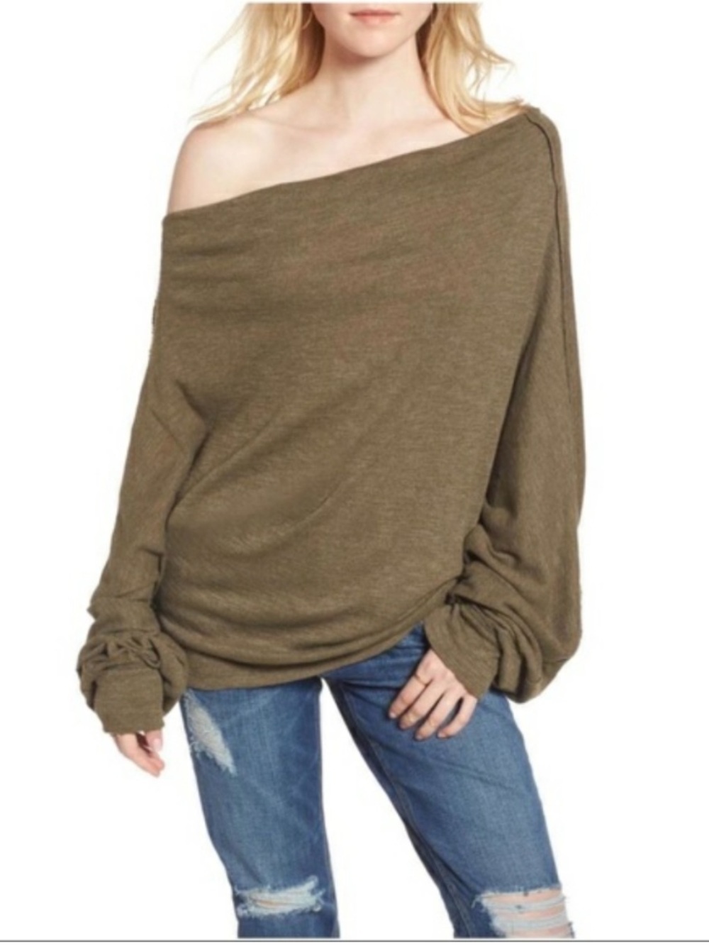 Free People Olive Green Skyline Thermal